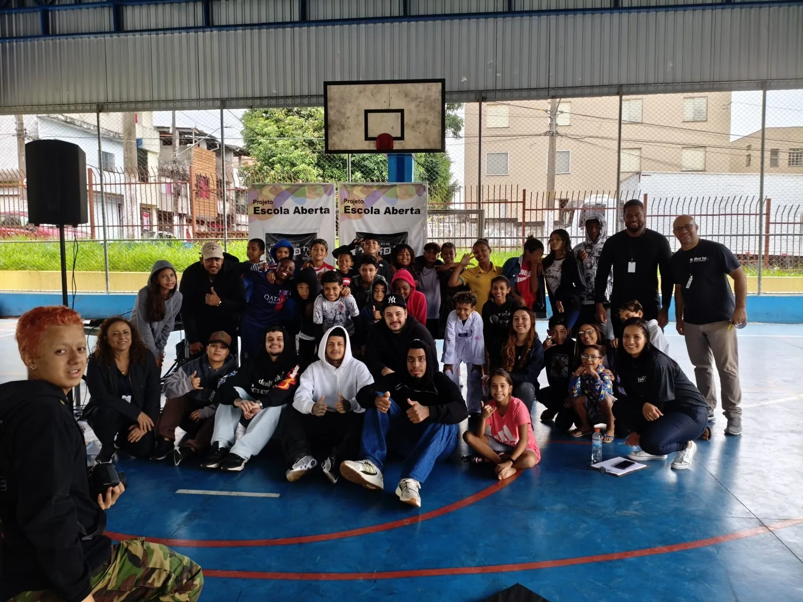 Cultura, música e emoção marcam o Projeto Escola Aberta com taiko e batalhas de rima