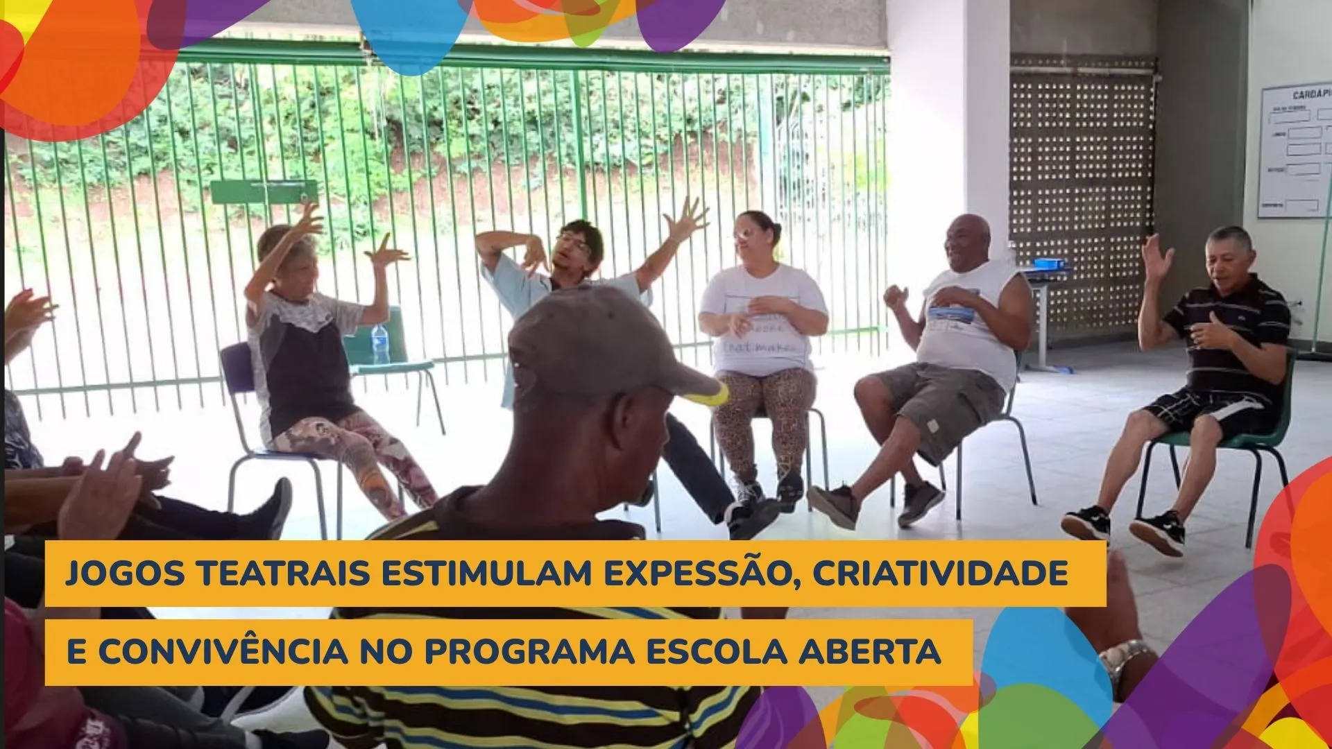 Jogos teatrais estimulam expressão, criatividade e convivência no Programa Escola Aberta