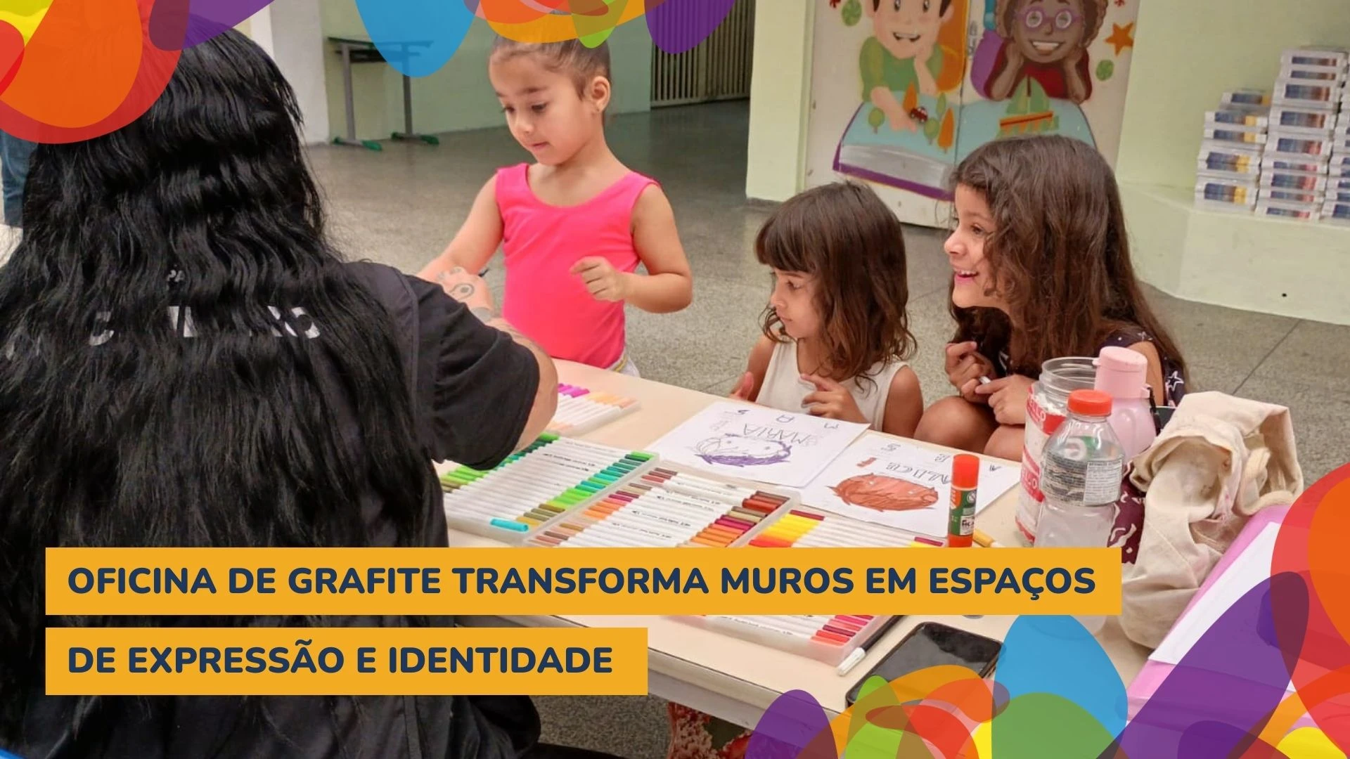 Oficina de grafite transforma muros em espaços de expressão e identidade